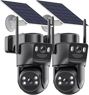 Caméra de Sécurité Solaire Double Objectif 6MP