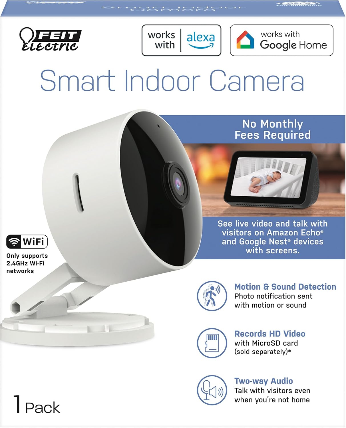 Caméra de sécurité intérieure Feit Electric 1080p WiFi — Caméra de sécurité