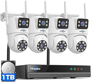 Hiseeu Wireless Security Camera, Dual Lens, 360° Pan & Tilt — Security Camera