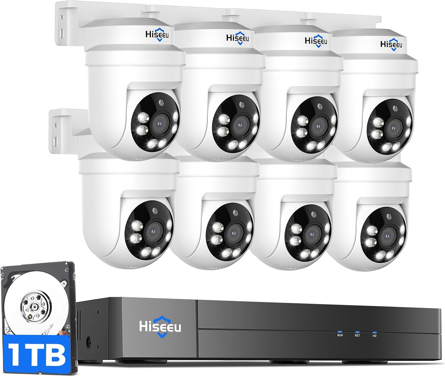 Système Caméra Sécurité Hiseeu 3K PTZ 8x5MP — Caméra de sécurité