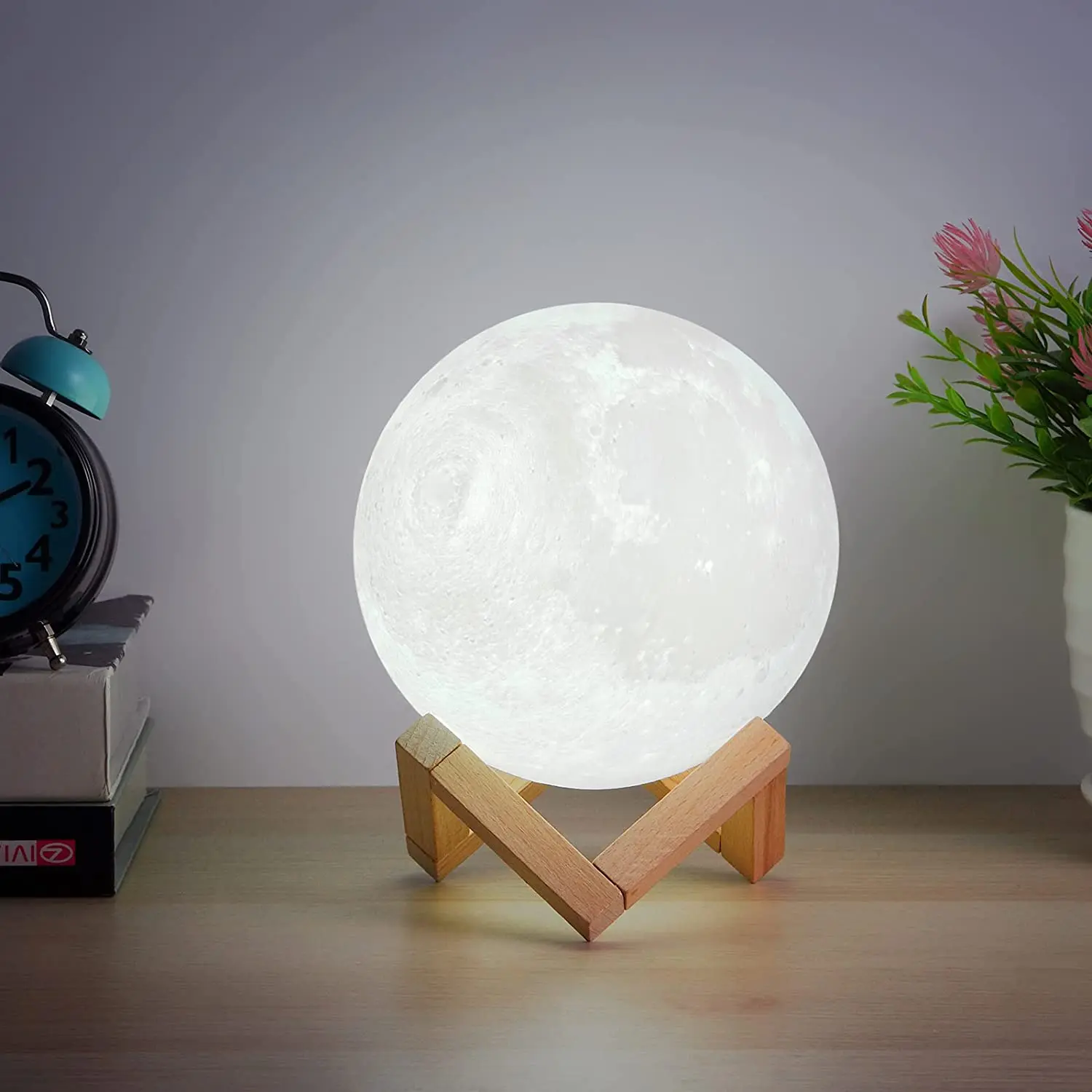 3D Moon Night Light Lamp with 16 Colors and 4 Modes