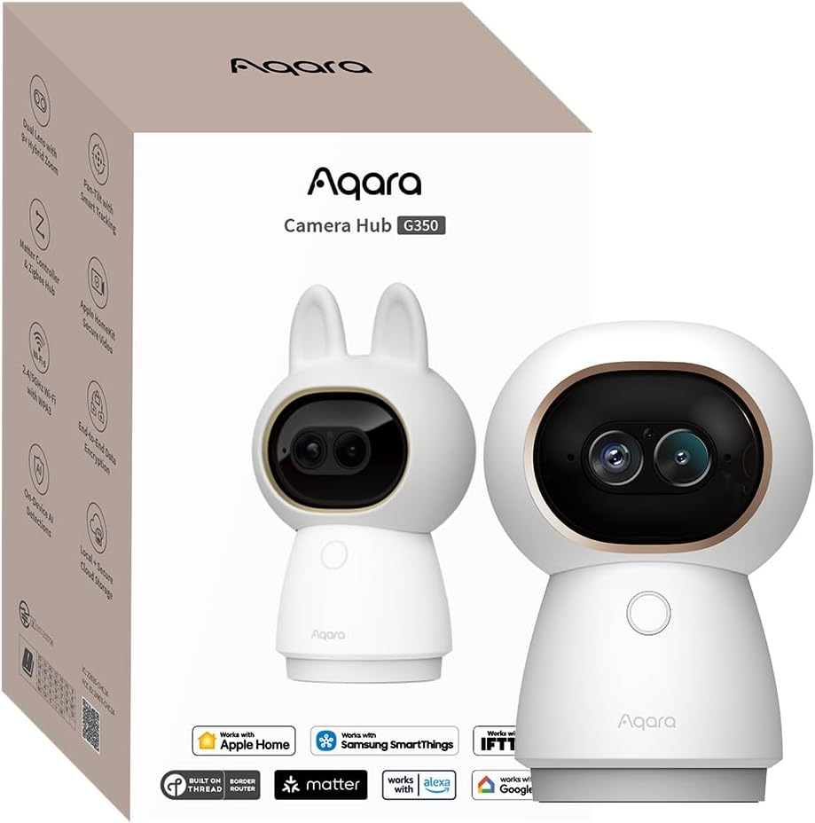 Aqara G350 Caméra Hub 4K UHD double objectif avec zoom 9X — Caméra de sécurité