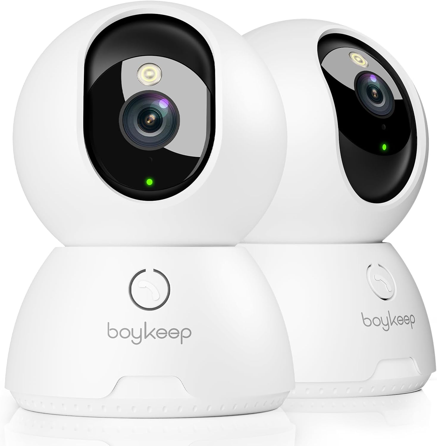 Caméra de sécurité BoyKeep 2K intérieure, ensemble de 2 — Caméra de sécurité