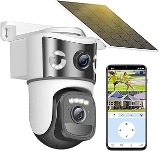 4K Dual Lens Solar Security Camera – 360° PTZ WiFi