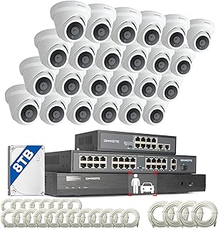 ONWOTE 32 Channel NVR System 12MP 8TB 24 PoE Cameras