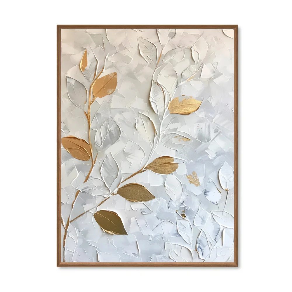Still Veins - Peinture à l'huile florale peinte à la main — Décoration murale