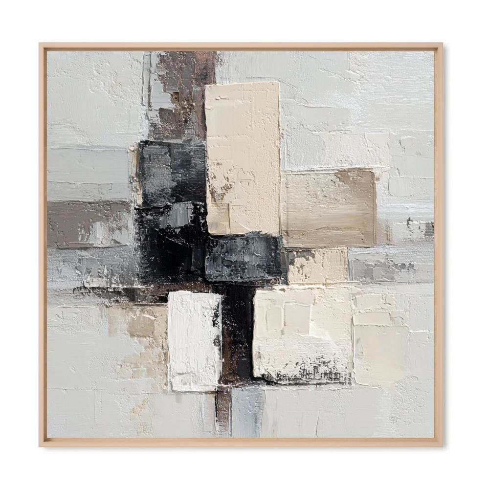 Silent Boundaries – Peinture abstraite géométrique par Arrtr — Décoration murale