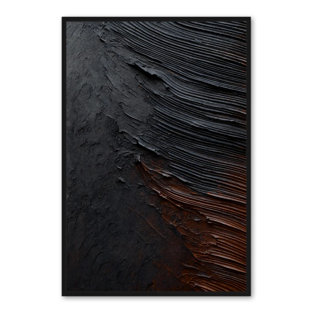 Chrono-Stratum : Metallic Flux – Peinture abstraite expressionniste texturée — Décoration murale