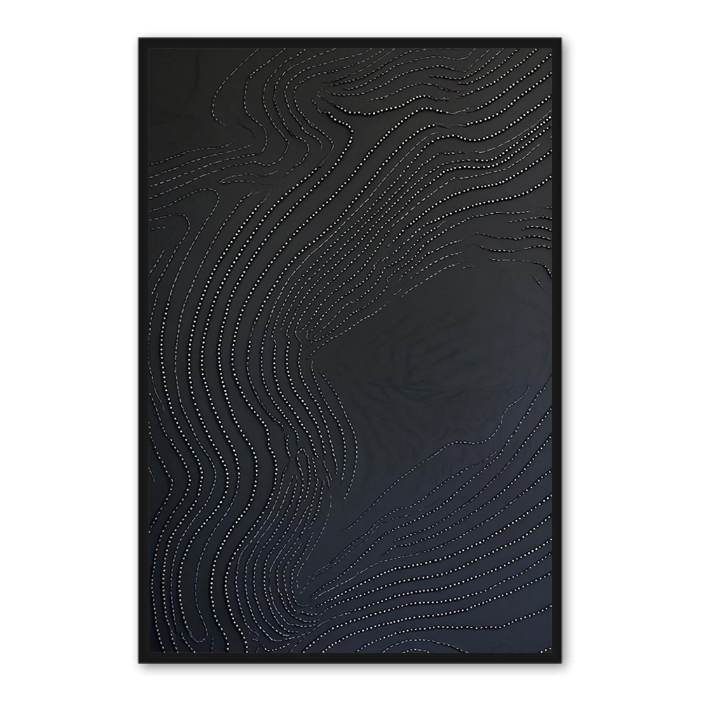 Peinture à motif de lignes fluides - Art mural abstrait minimaliste par Arrtr — Décoration murale
