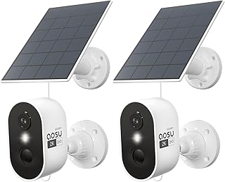AOSU 2K Solar Security Camera Wireless Outdoor 2-Pack