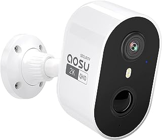 AOSU 2K Wireless Outdoor Security Camera, Battery Operated