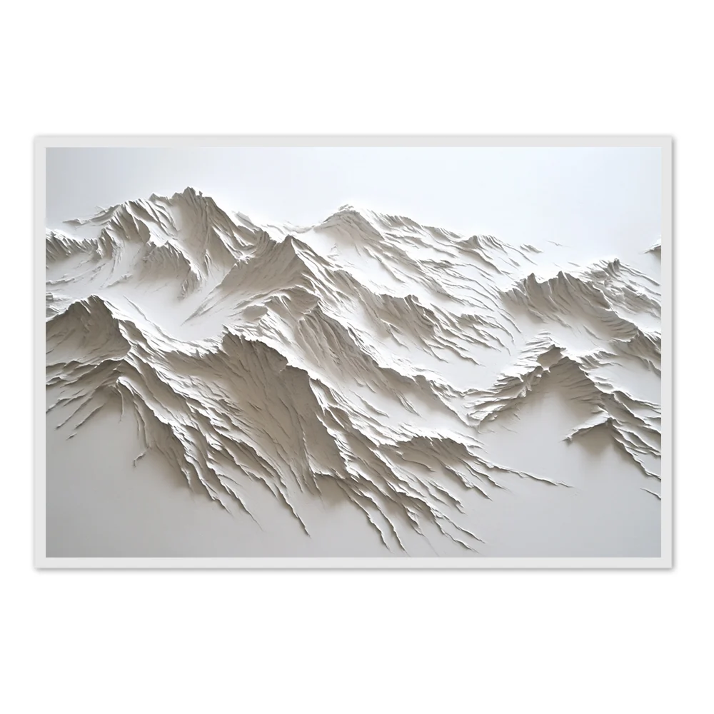 Mountain Landscape 3D Wall Art by Arrtr - Black Frame 24"x20 — Wall Decor