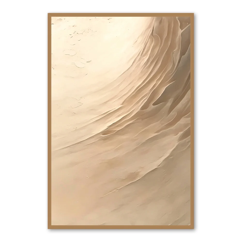 Abstraction Desert Flow – Peinture à l'huile murale faite à la main — Décoration murale