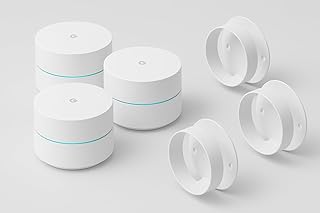 Google WiFi AC1200 Mesh Router 3-Pack with Wall Mounts — Smart Home Devices