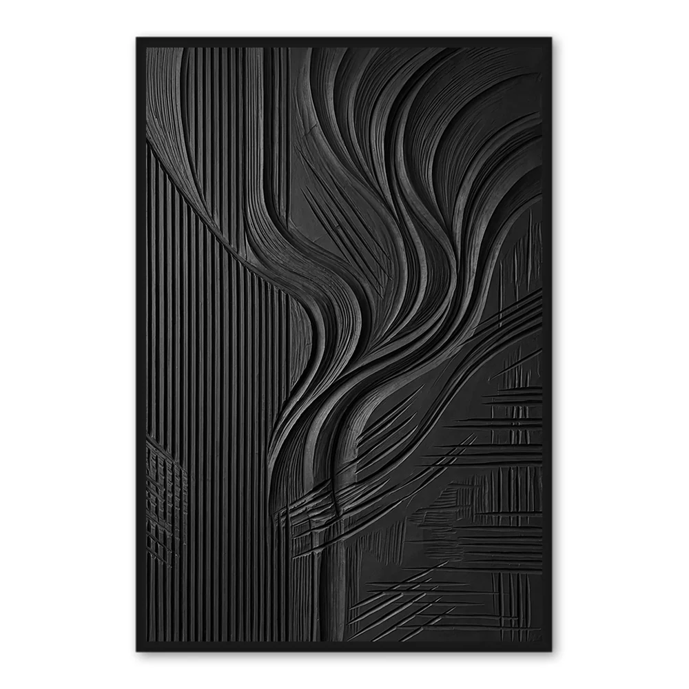 Géométrie Silencieuse Peinture Huile Abstraite Texturée