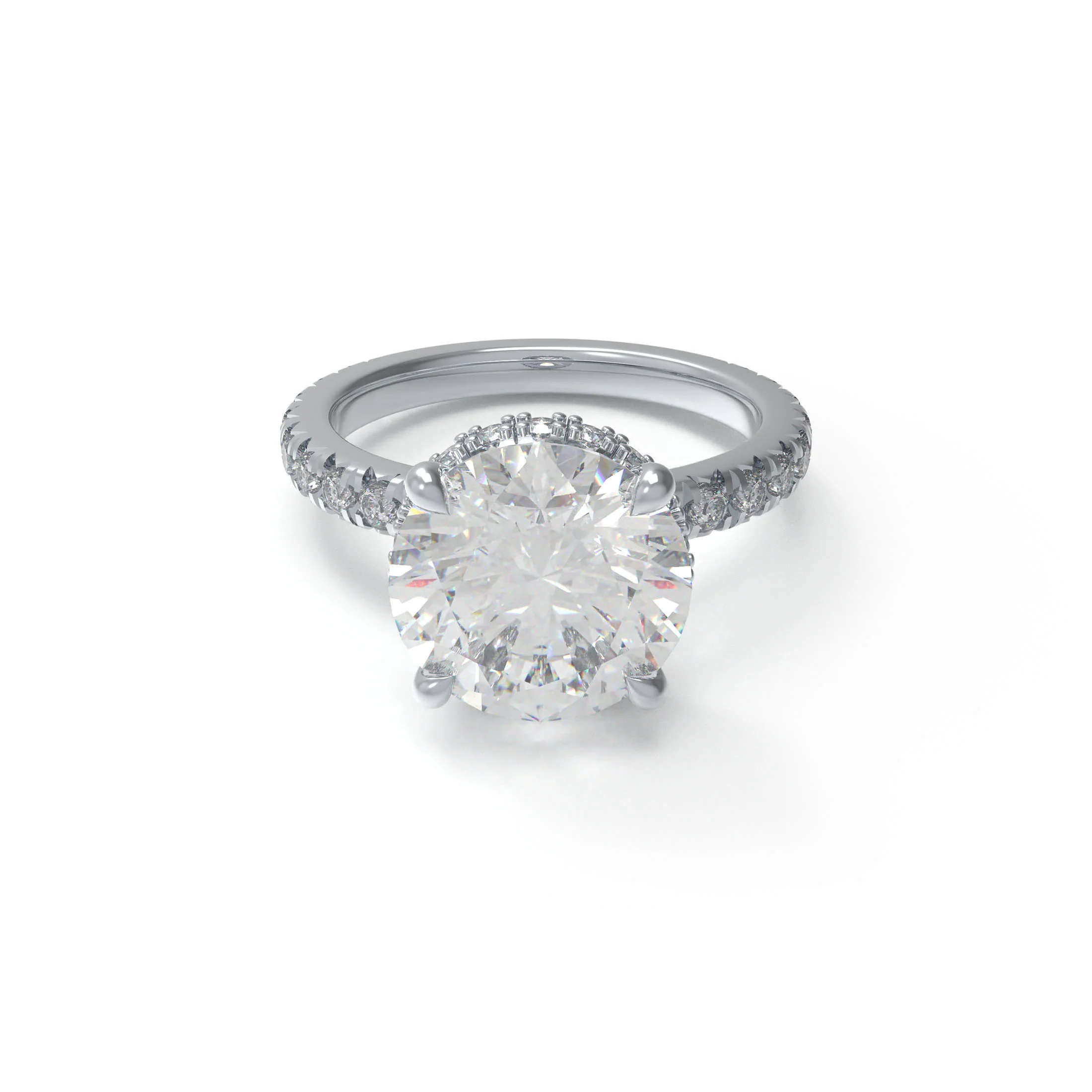 Bague de fiançailles faite à la main avec pierre principale de 1CT/2CT/3CT — Bijoux de mariage