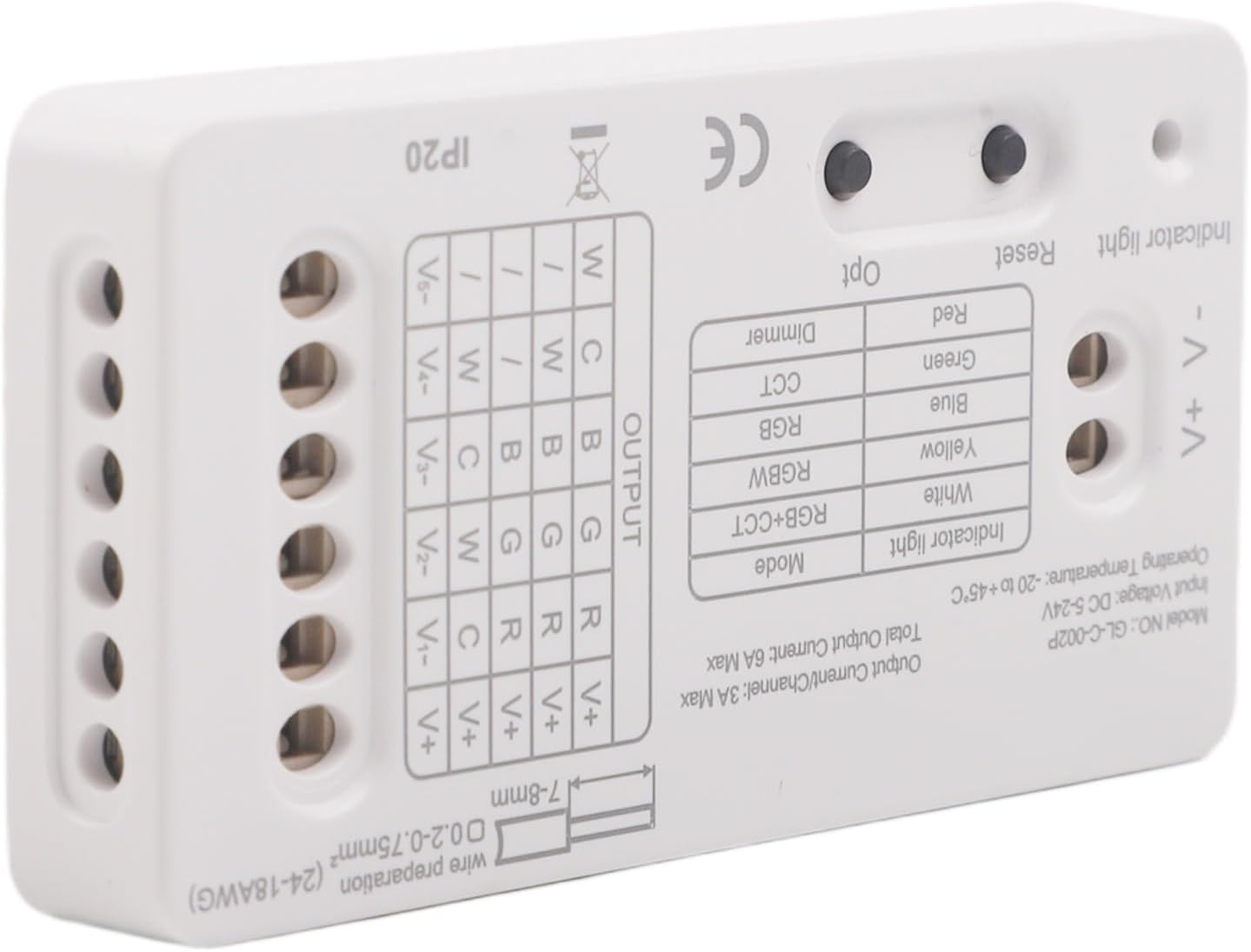 Contrôleur de bande LED Zigbee 3.0 5-en-1 RGBCCT RGBW — Appareils domestiques intelligents