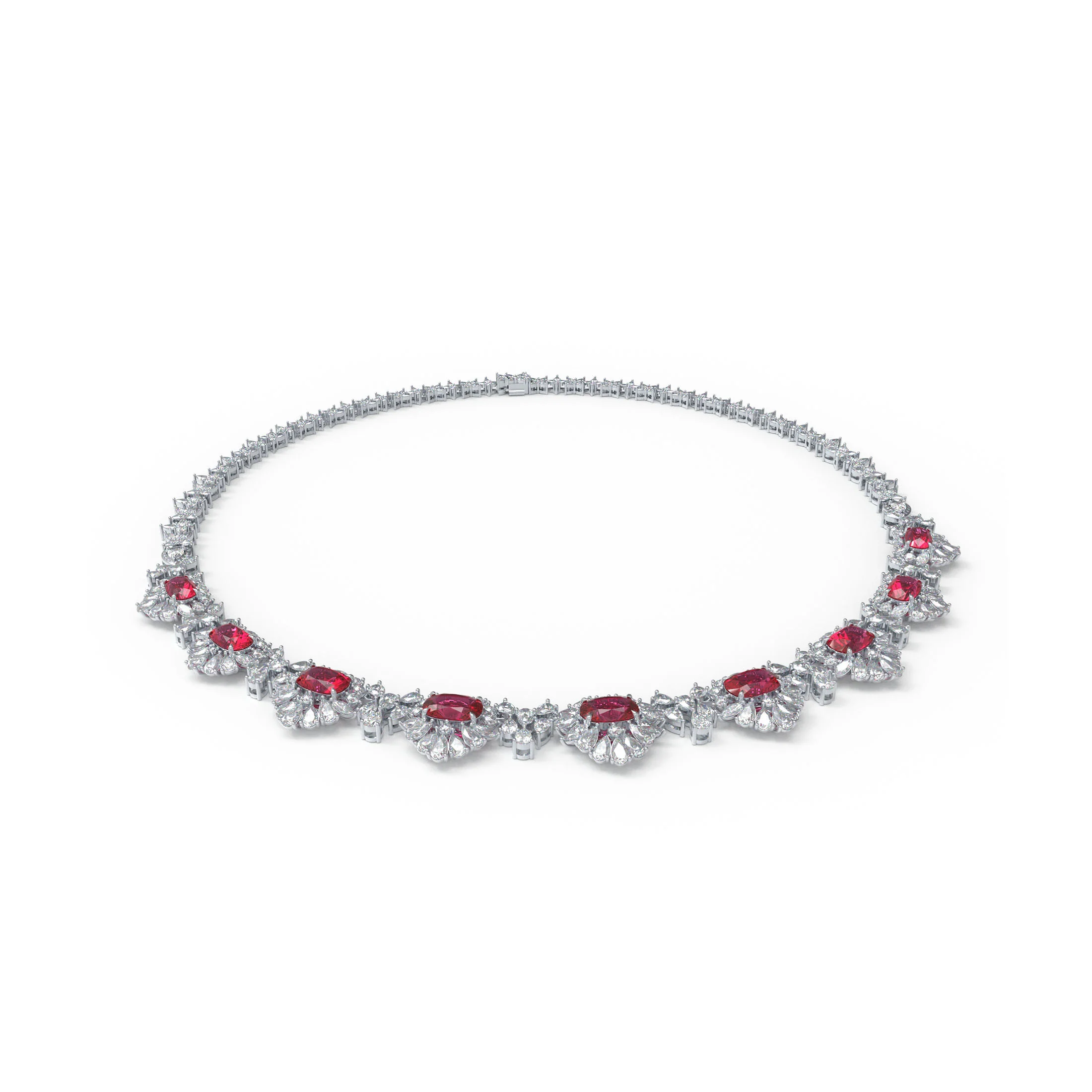 Collier Ophelia Eternity en Rubis et Diamants de Laboratoire