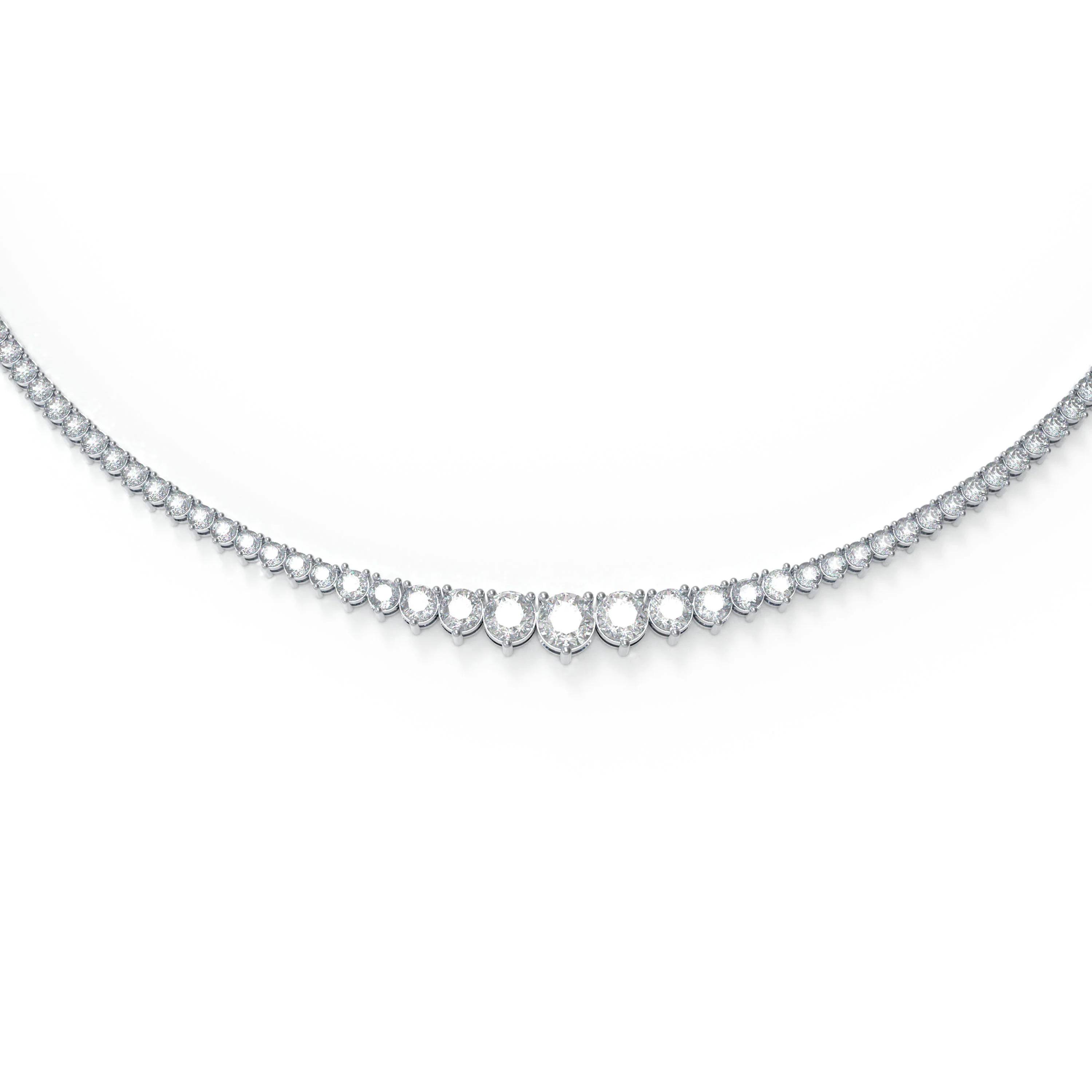 Collier en Diamant Cultivé en Laboratoire Ophelia Eternity en Or Blanc ou Platine