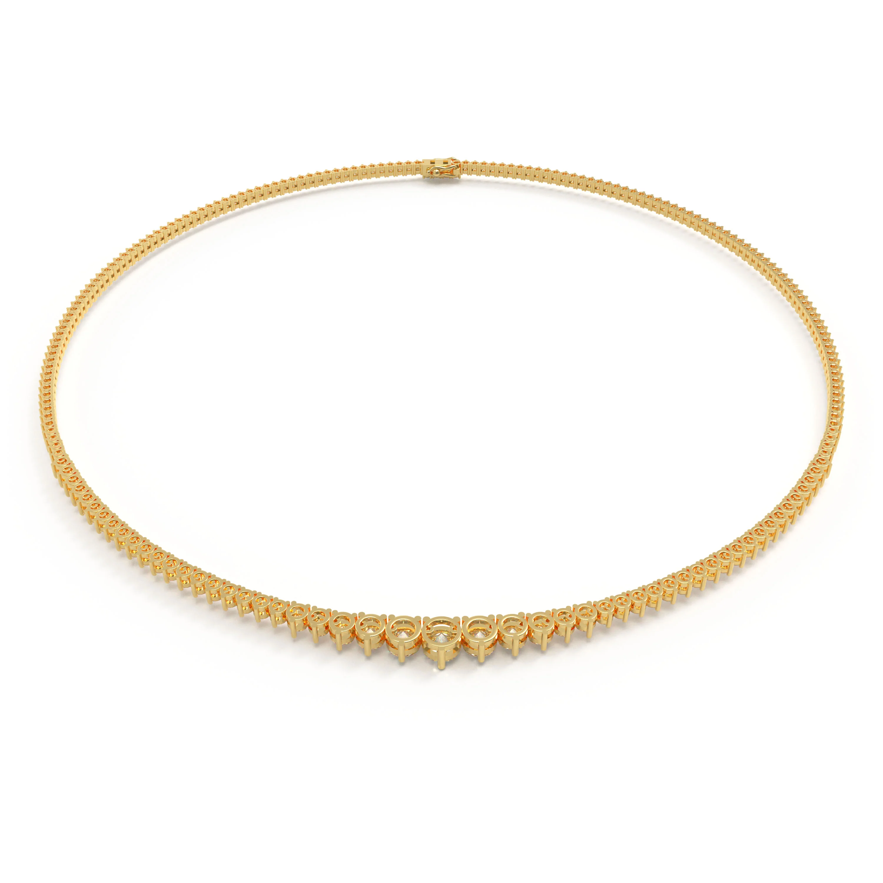 Collier en diamant cultivé en laboratoire en or 10K/14K, options 8ct/10ct