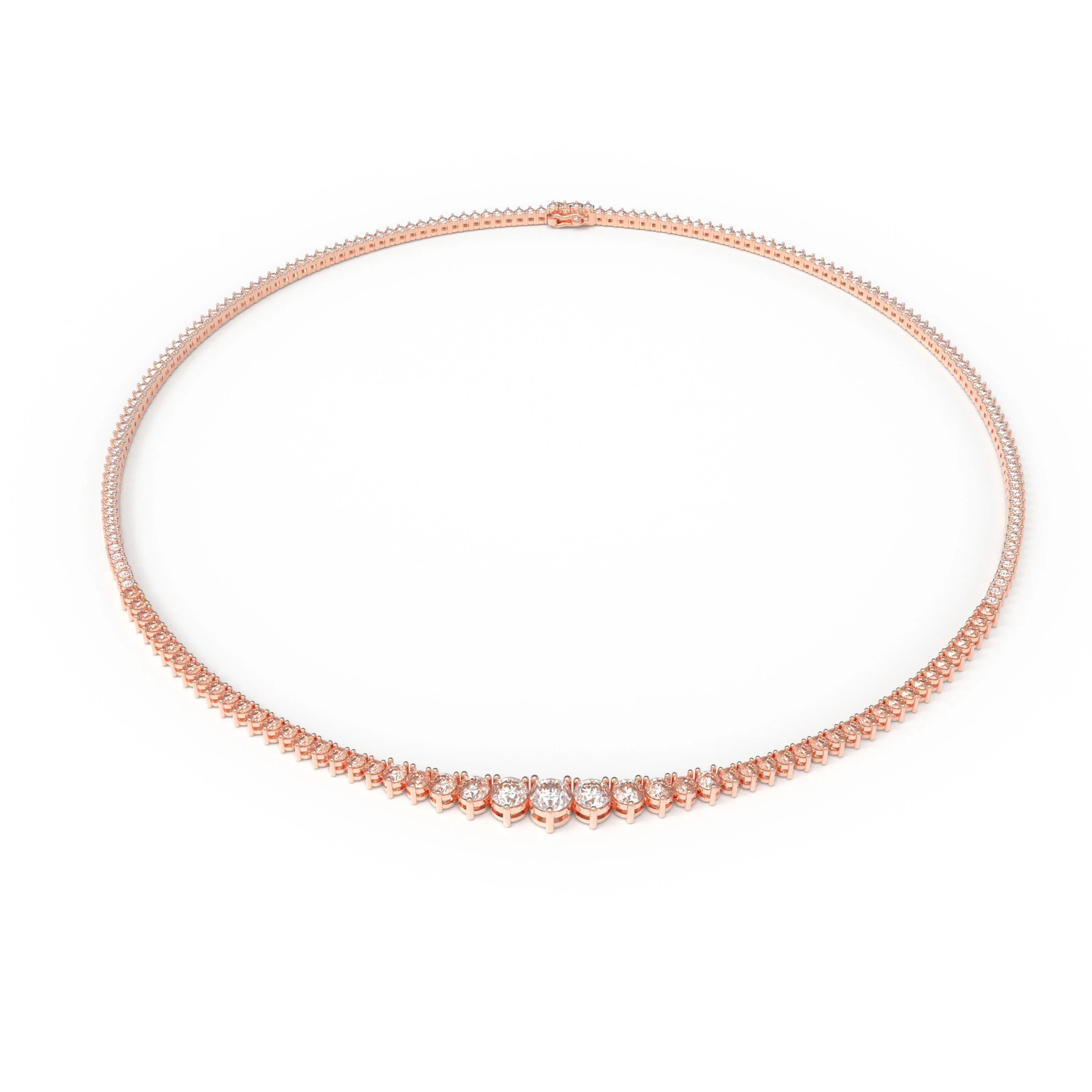 Lab-Grown Diamond Necklace, 8ct/10ct D-E Color VVS1-VVS2, 10K/14K Rose Gold, 16 Inch Elegant Gift for Women - 10K Yellow Gold / 8ct