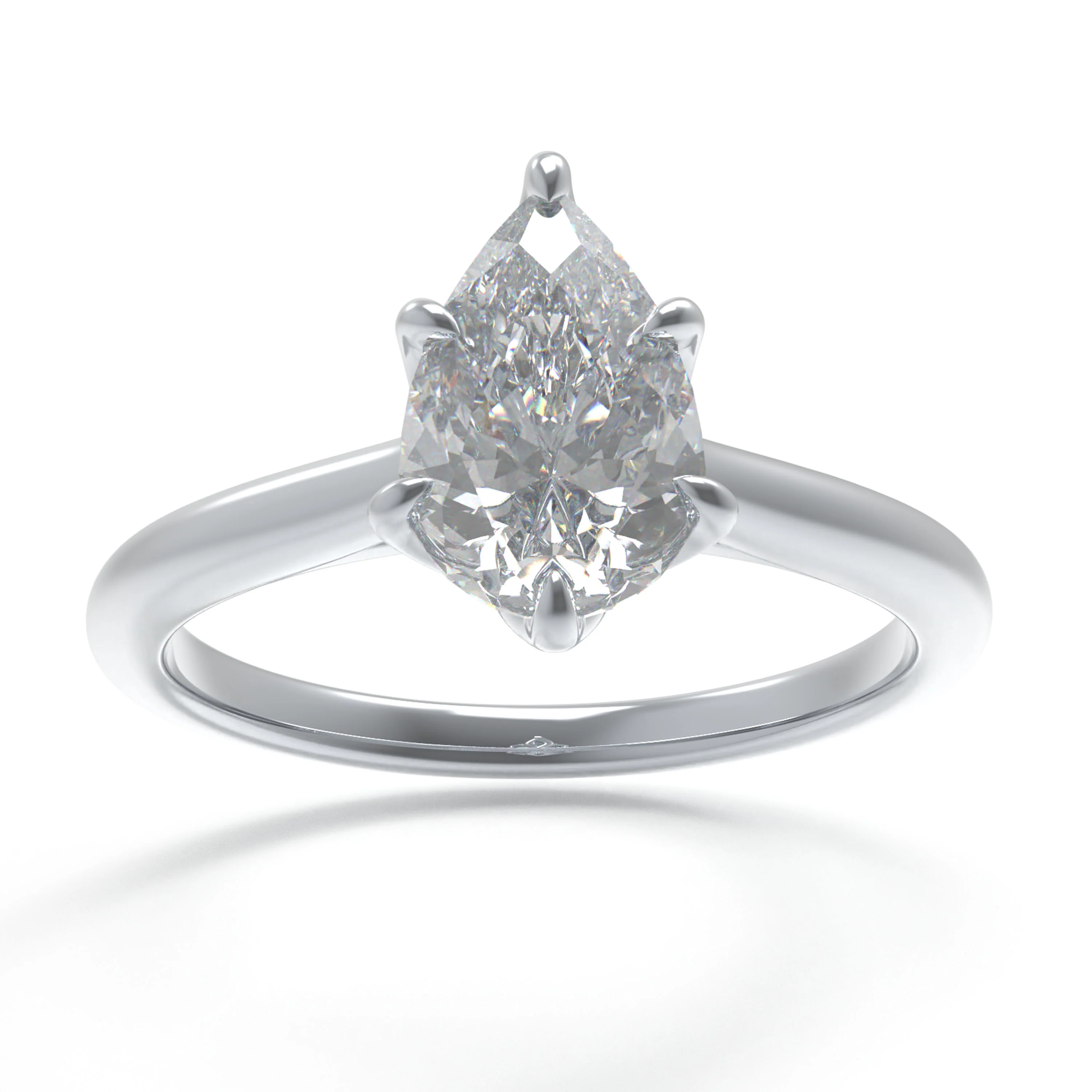 Bague en diamant lab-grown de 2ct Ophelia Eternity en or blanc ou platine — Anneaux empilables