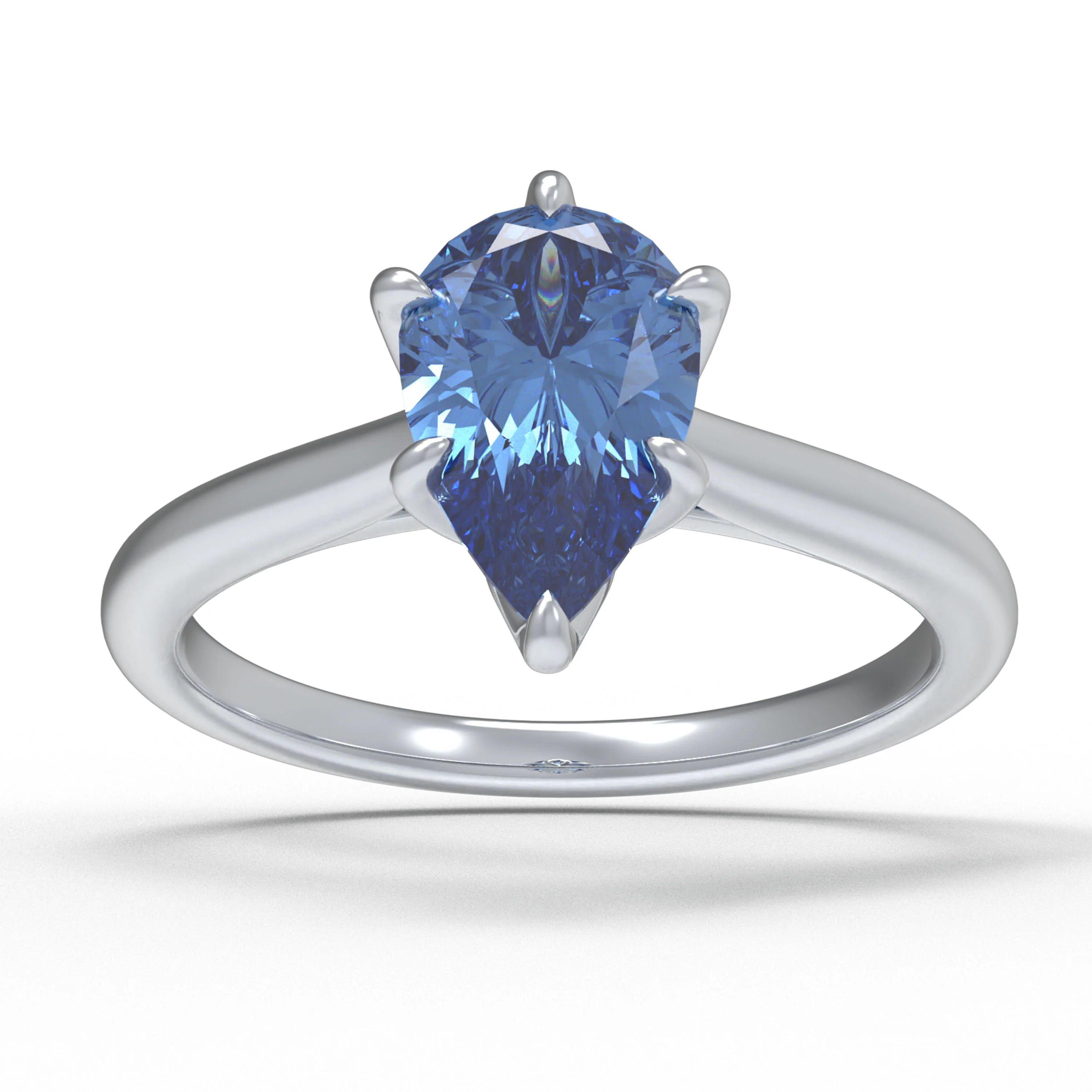 2ct Lab-Grown Lab-grown sapphire Gemstone Ring 10K/14K White Gold & 950 Platinum | Anniversary Engagement - Lab-grown sapphire / 10K White Gold / 5.5 — Stackabl