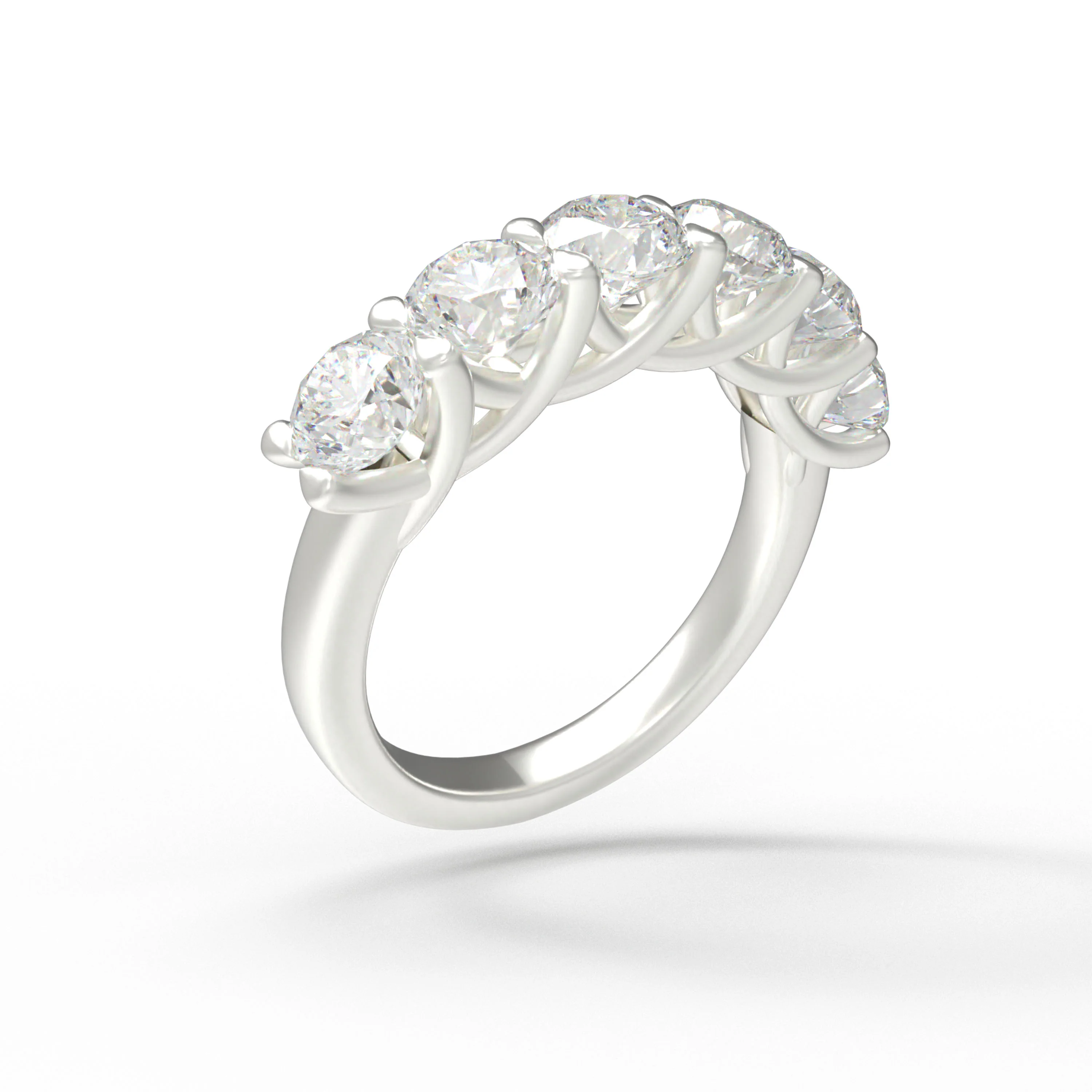 1.8ct Lab Grown Diamond Ring (6-Piece, VVS1-VVS2 D-E Color) in 10K/14K/White Gold or 950 Platinum, Proposal, - Lab- Grown Diamond / Platinum / 4.5