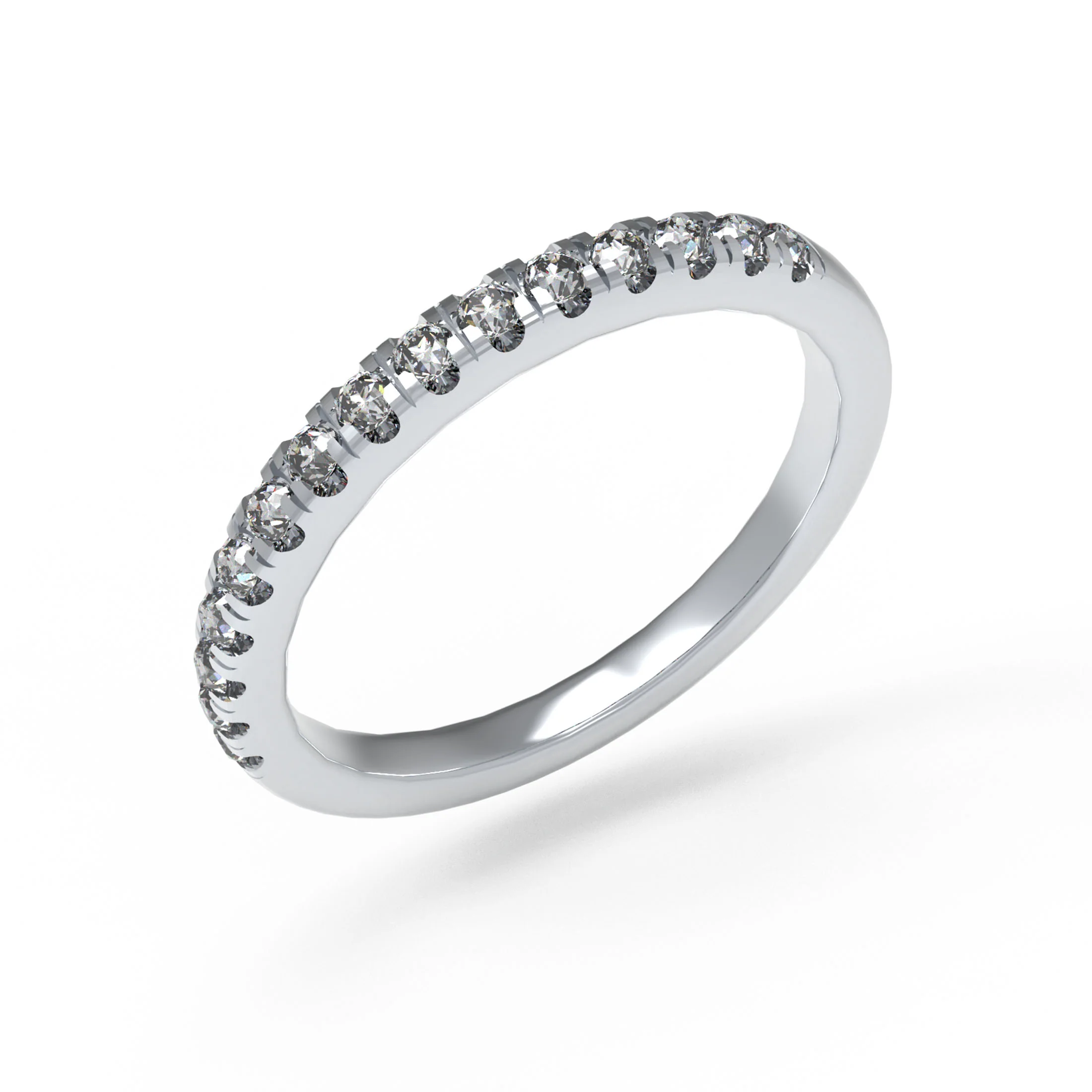 Moissanite Stackable Ring for Women - 925 Sterling Silver, 15 Stones (0.3ct/0.6ct/1ct) - Gift for her - Moissanite / 0.3ct / 4