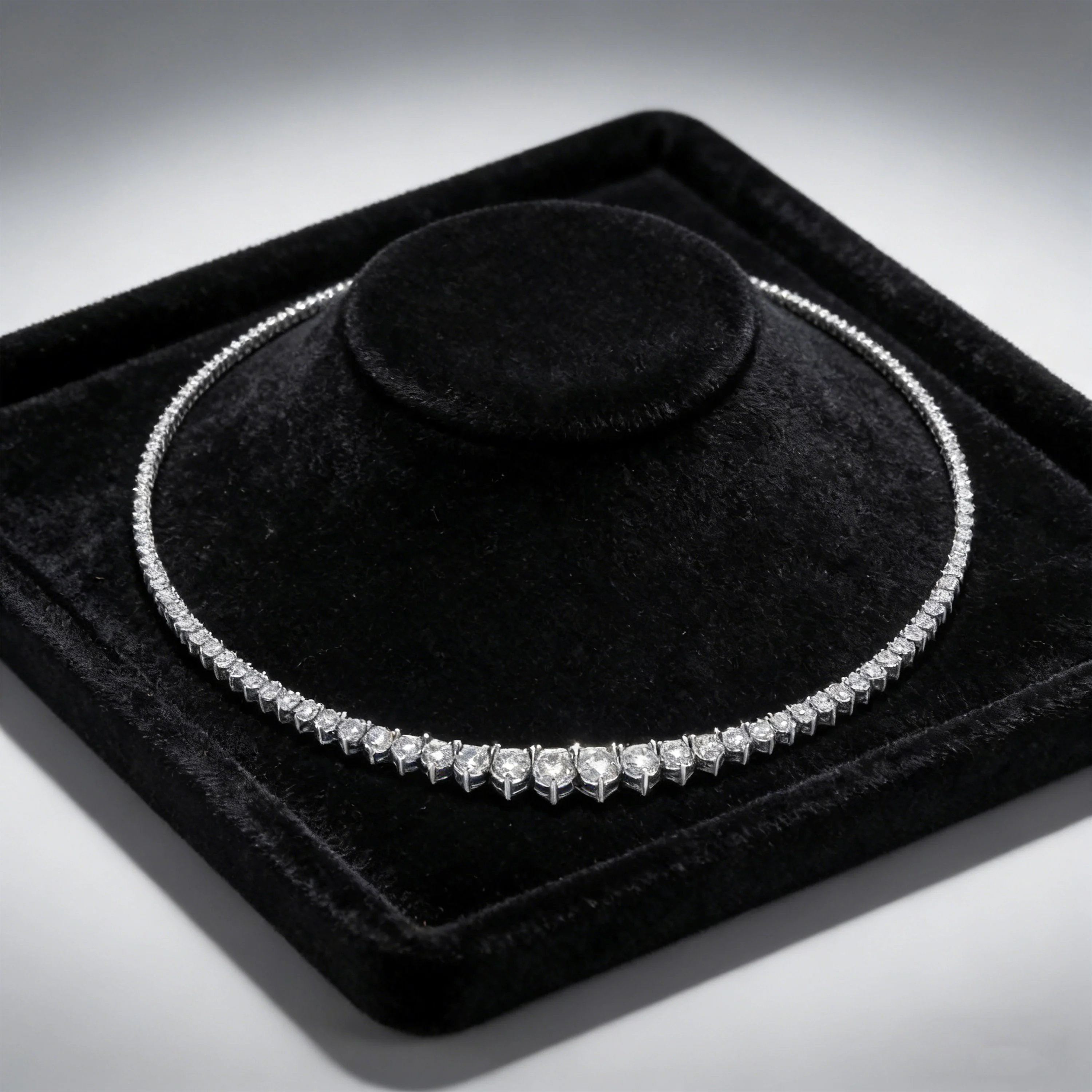 Collier en argent sterling 925 avec moissanite pour femmes