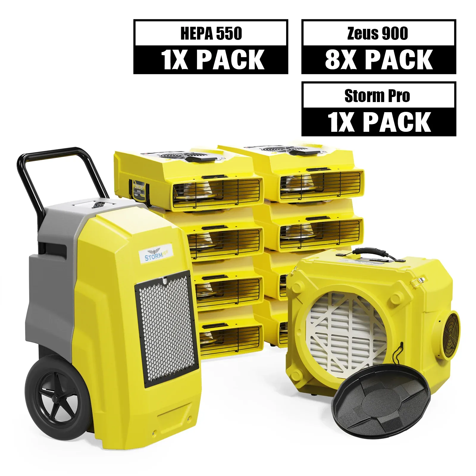 Combo AlorAir : Déshumidificateur Storm Pro 85 et souffleurs Zeus 900 — Humidificateurs