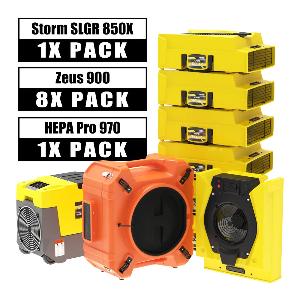 Déshumidificateur AlorAir Storm SLGR 850X avec ventilateurs Zeus 900 et PureAiro HEPA Pro 970 — Humidificateurs
