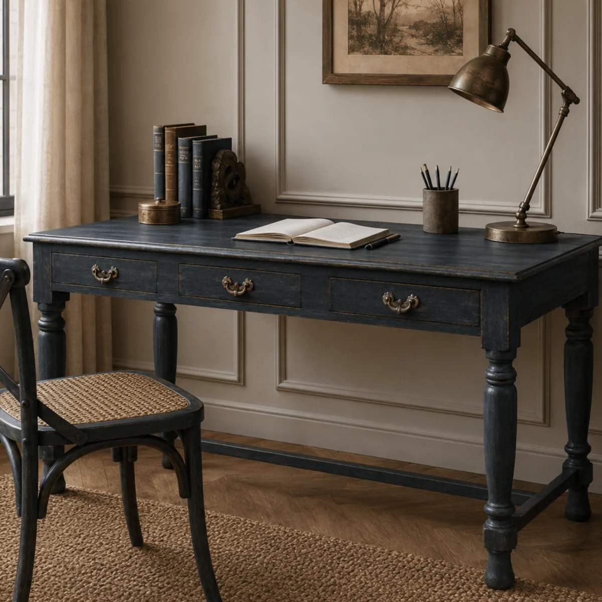 Table d'étude moderne Karigar Alco 48x24x30 pouces — Bureaux