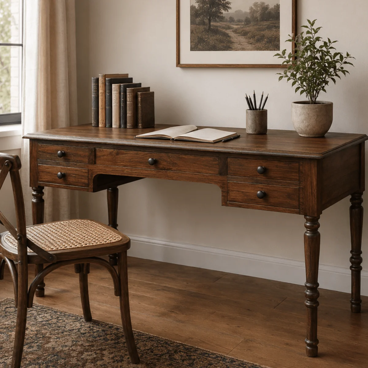 Table d'étude moderne Karigar Canbi 48x24x30 pouces — Bureaux