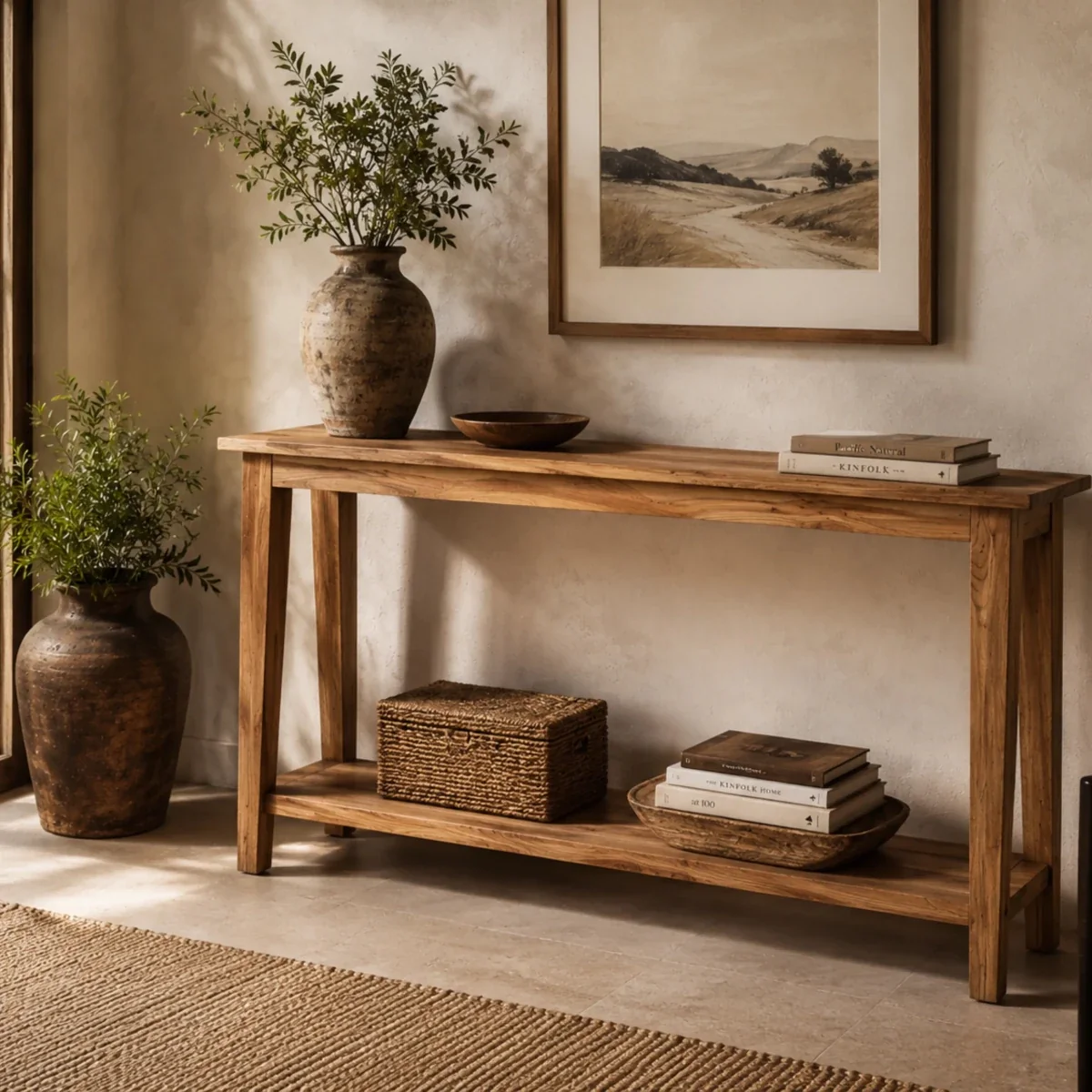 Console Évasée Intemporelle - 36 x 12 x 30 pouces