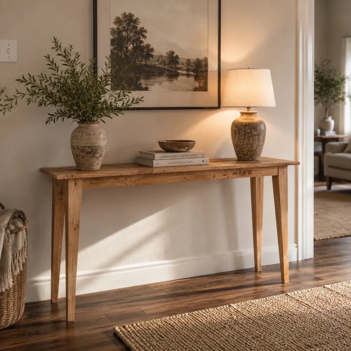 Timeless Tapered Console Table - 36 x 12 x 30 Inches