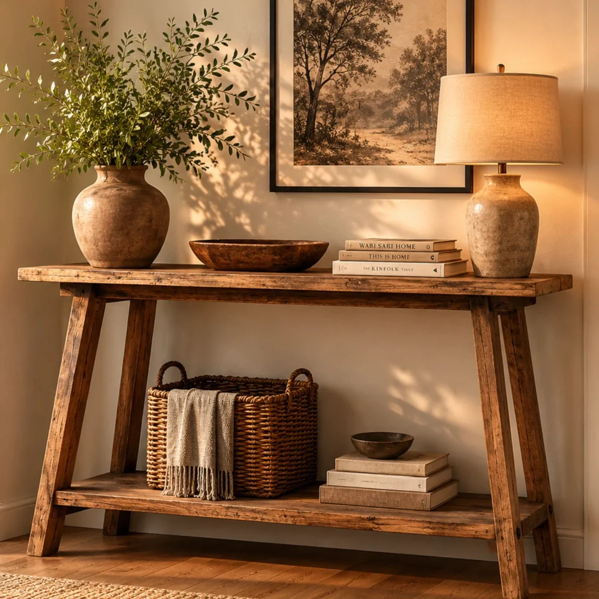 Countryside Shelfed Console - Vintage Style with Custom Options — Console & Entry Tables