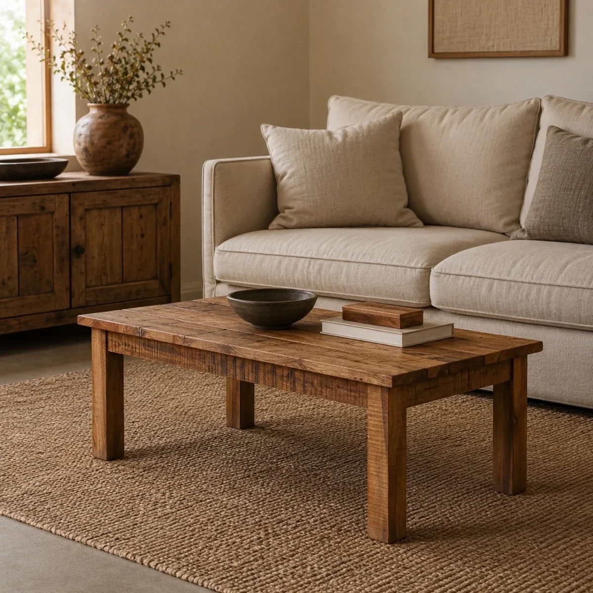 Table Basse Legacy Lounge - Design Antique, 36 x 18 x 16 pouces — Tables basses et d'appoint