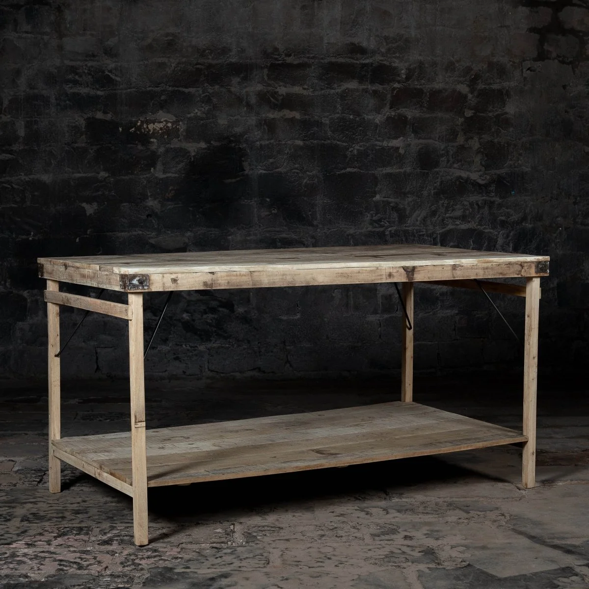 Table de comptoir Haven Hinge avec étagère inférieure - 54x24x36 pouces