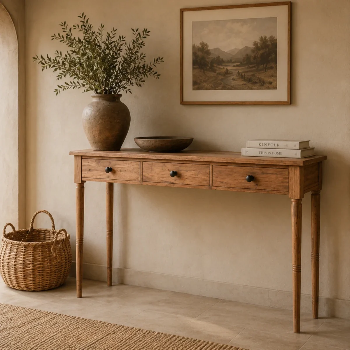 Nite Console Table with 2 Drawers - Reclaimed Wood Design