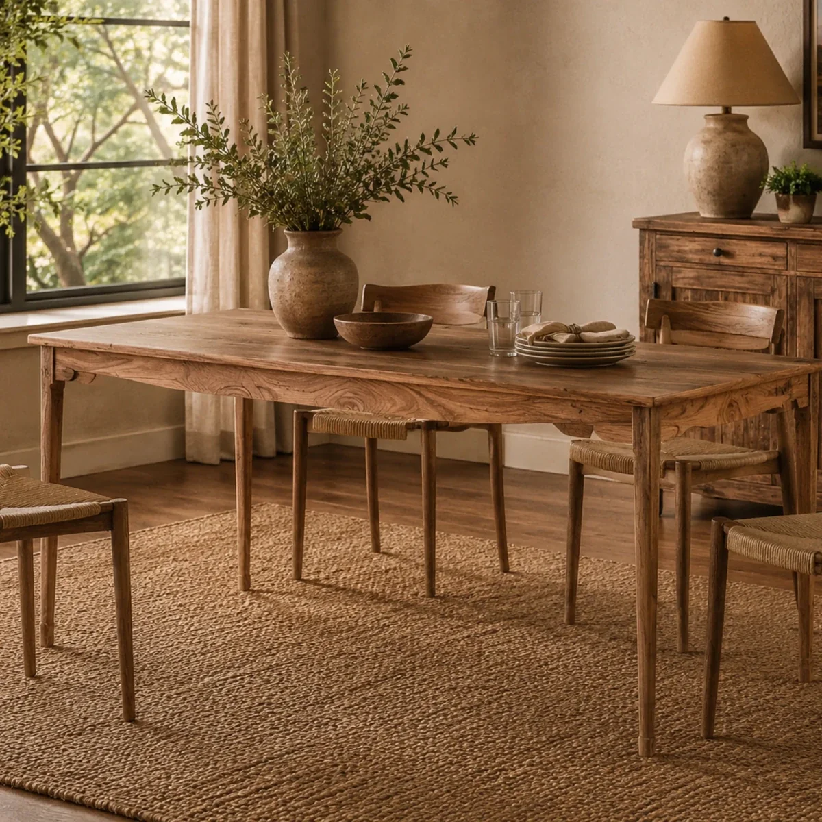 Table à manger Fien - Bois récupéré, 48 x 24 x 30 — Tables à manger