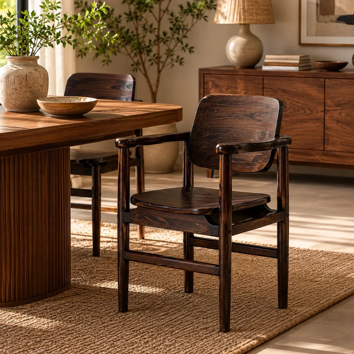 Oel Dining Chair by Modern Karigar - Eco-Friendly Wooden Design