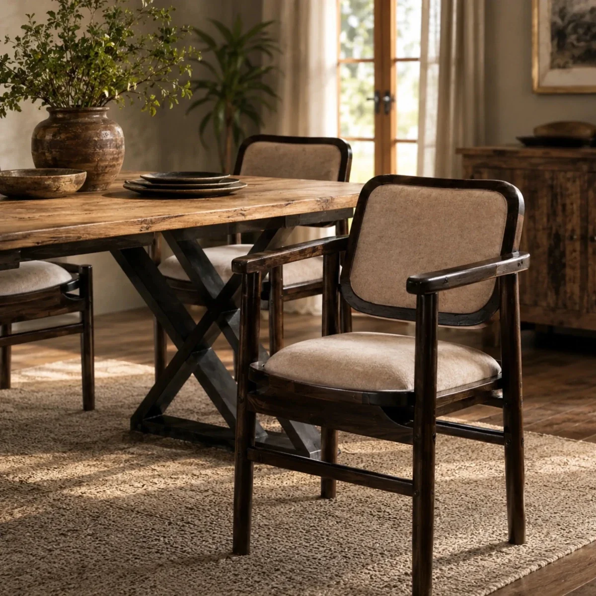Deol Dining Chair - Contemporary Design with Cushioned Seat — Dining Chairs