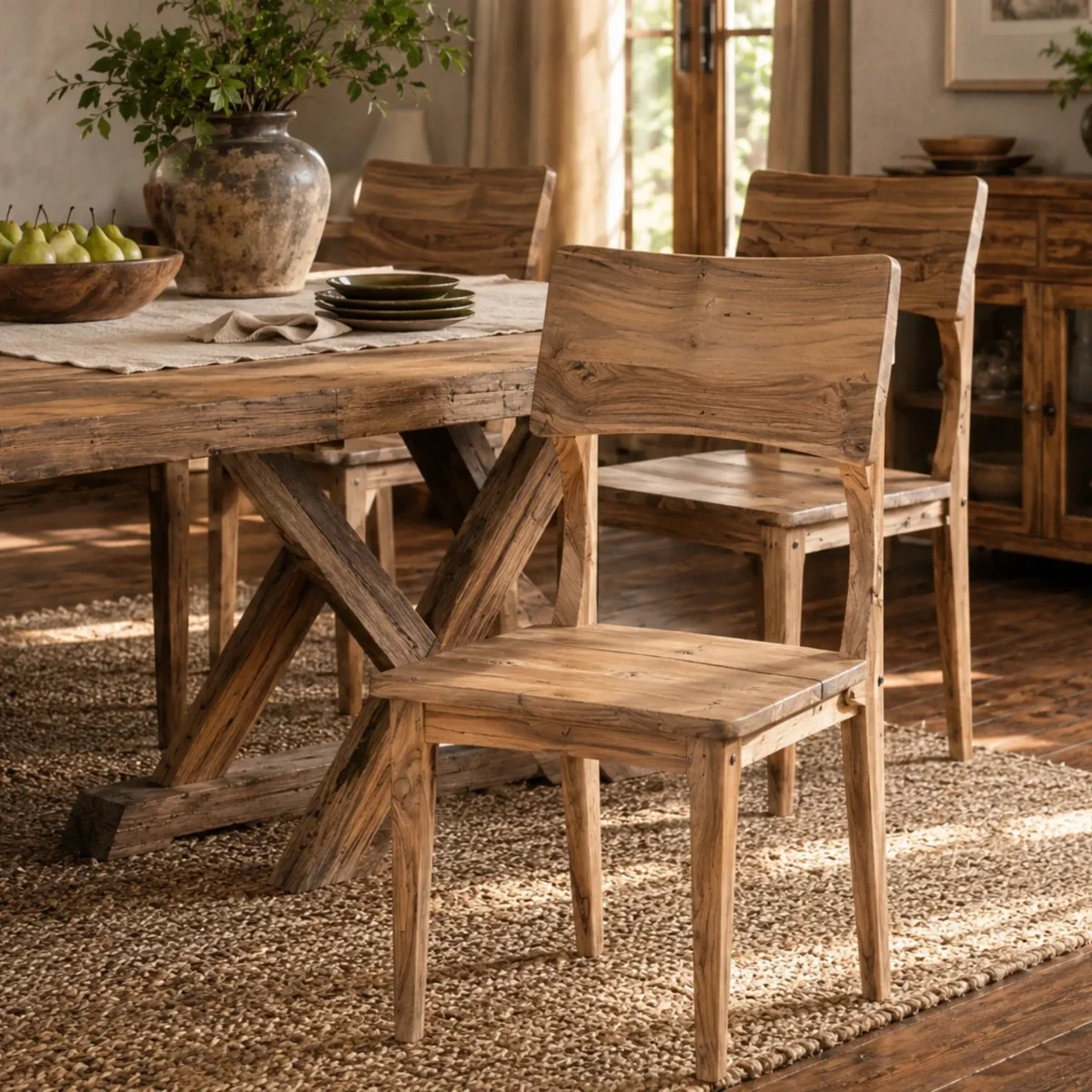 Pear Dining Chair - Reclaimed Wood, Minimalist Design