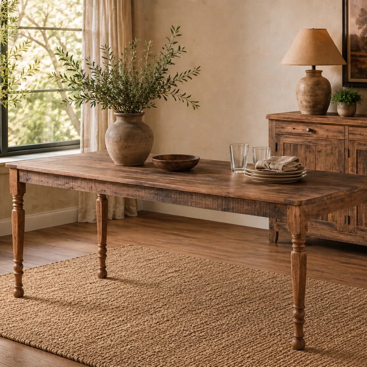 Table à manger Herel - Design en bois récupéré — Tables à manger