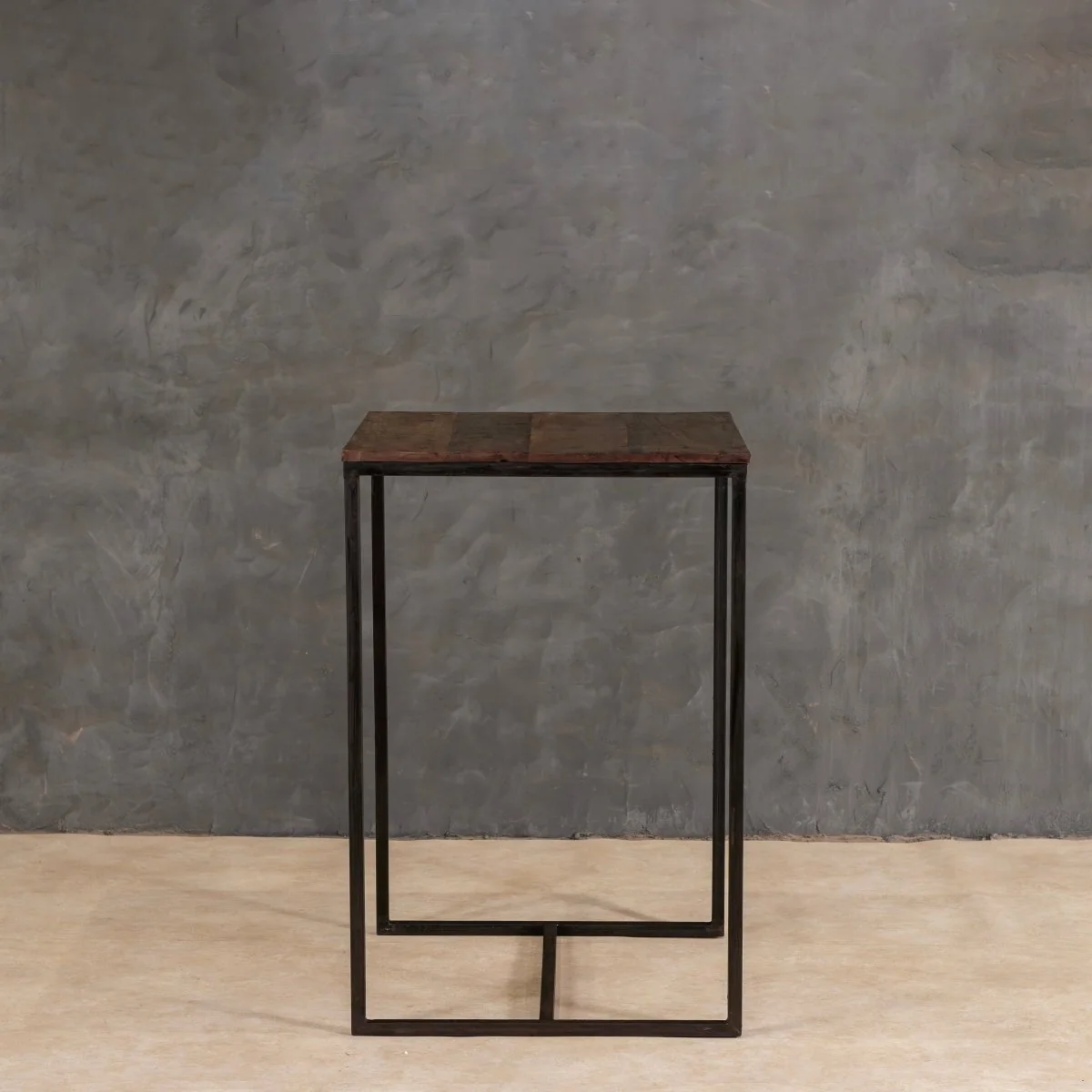 Table de Bar en Bois avec Cadre Métallique pour Repas Décontractés — Tables à manger