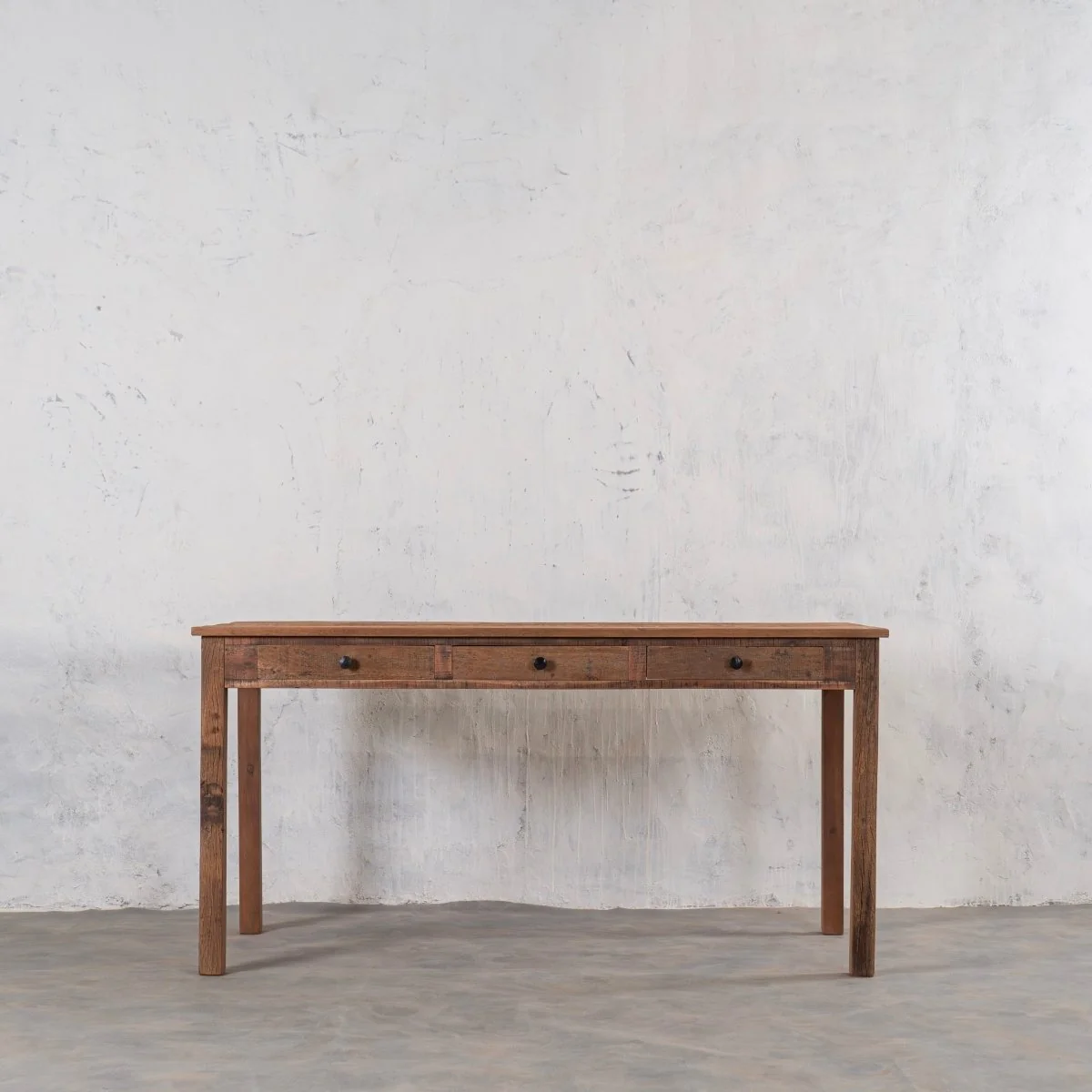 Rustic Reclaimed Writing Desk with 2 Drawers