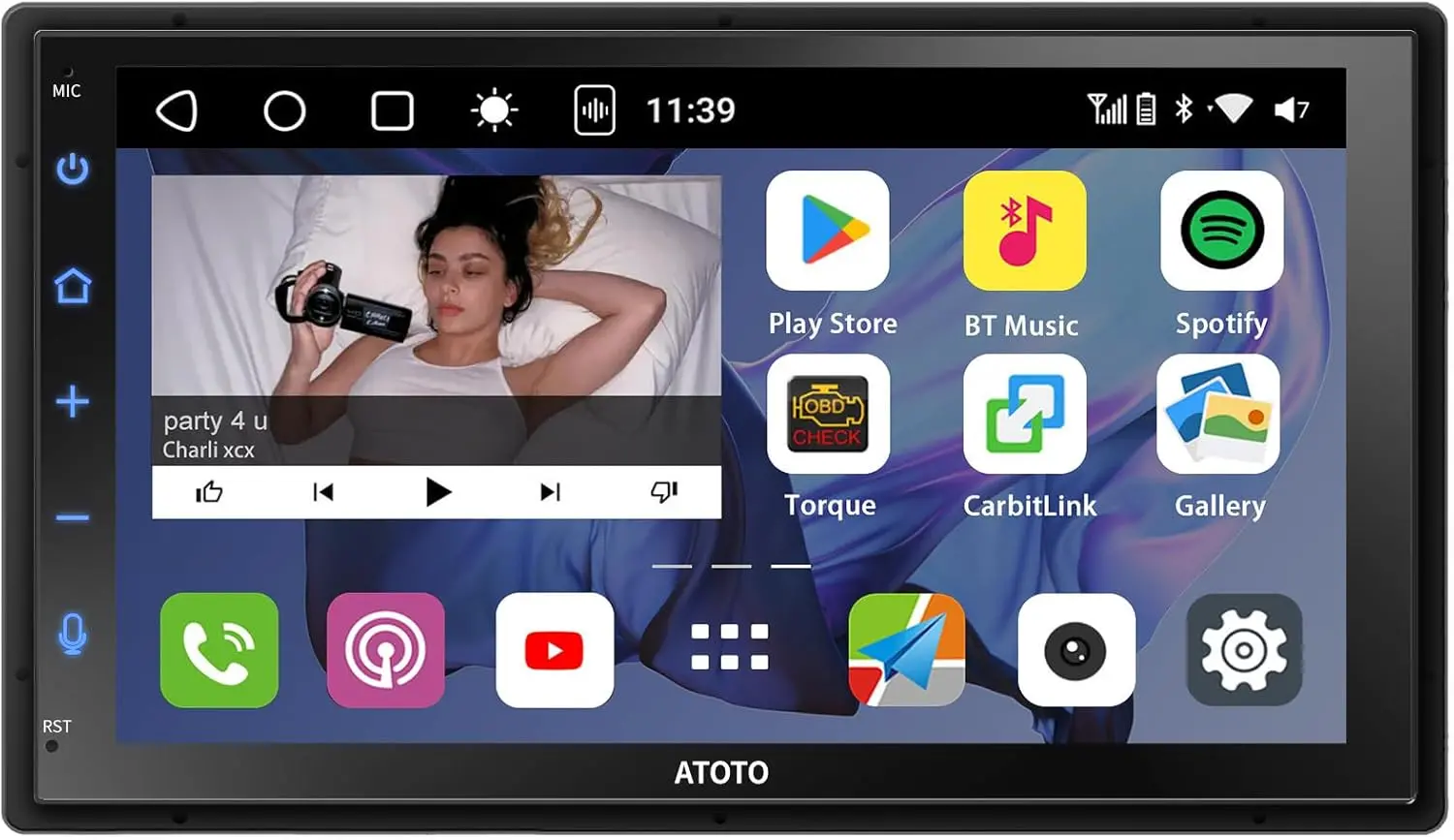 Atoto S8G2B74MS 7" Double Din Car Stereo Qled Touchscreen, GPS Tracking, LRV, Scvc, 4G+32G — Car Stereos & Head Units