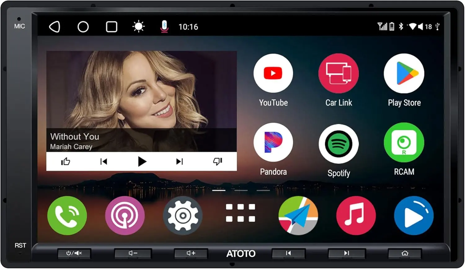 Atoto A6G2A7PF Autoradio 7" Double Din avec Android et CarPlay sans fil — Autoradios et unités principales