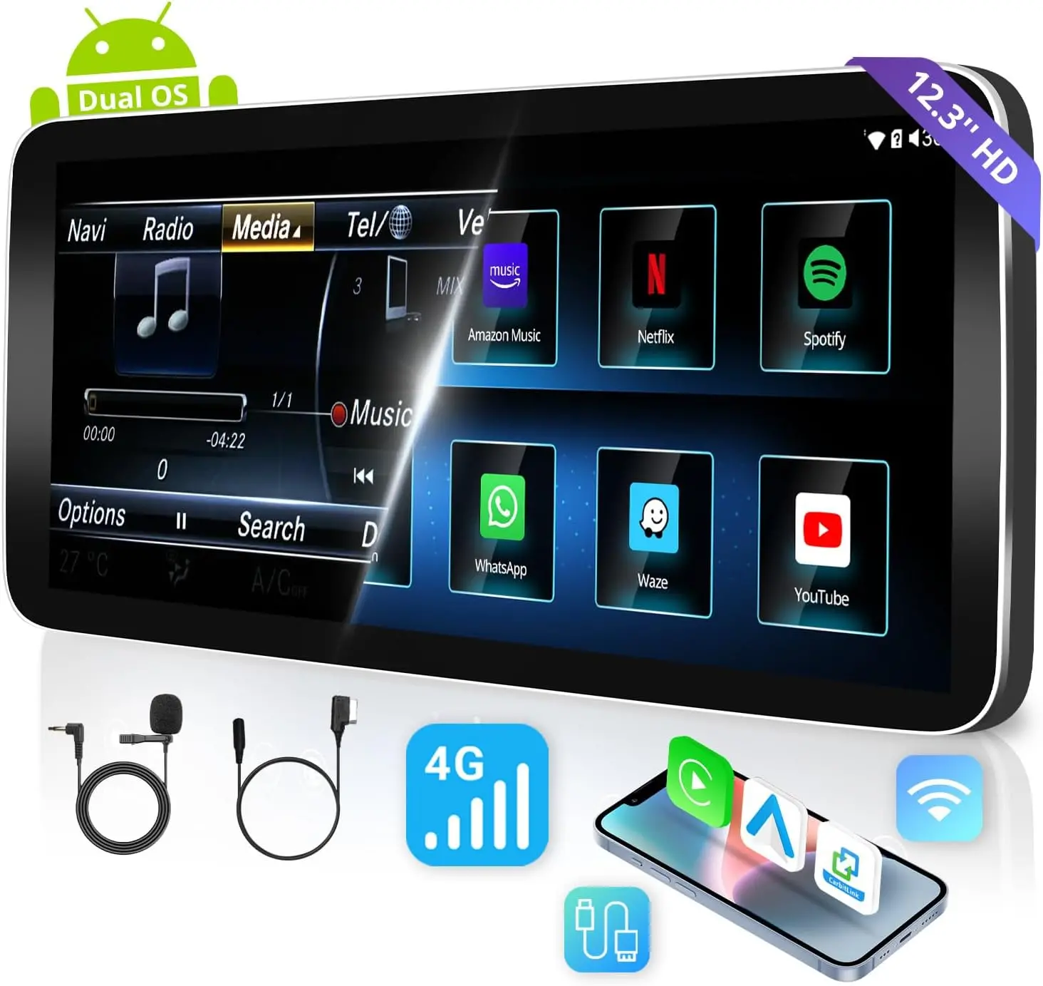 Atoto S8MBGA412C8PN Autoradio de 12,3" Compatible avec Mercedes — Autoradios et unités principales